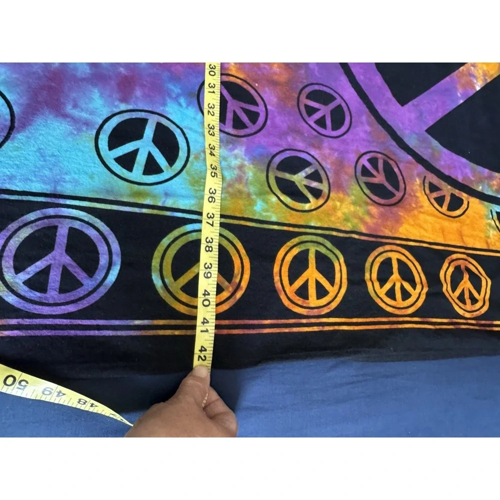 Tie Dye Peace Sign Tapestry